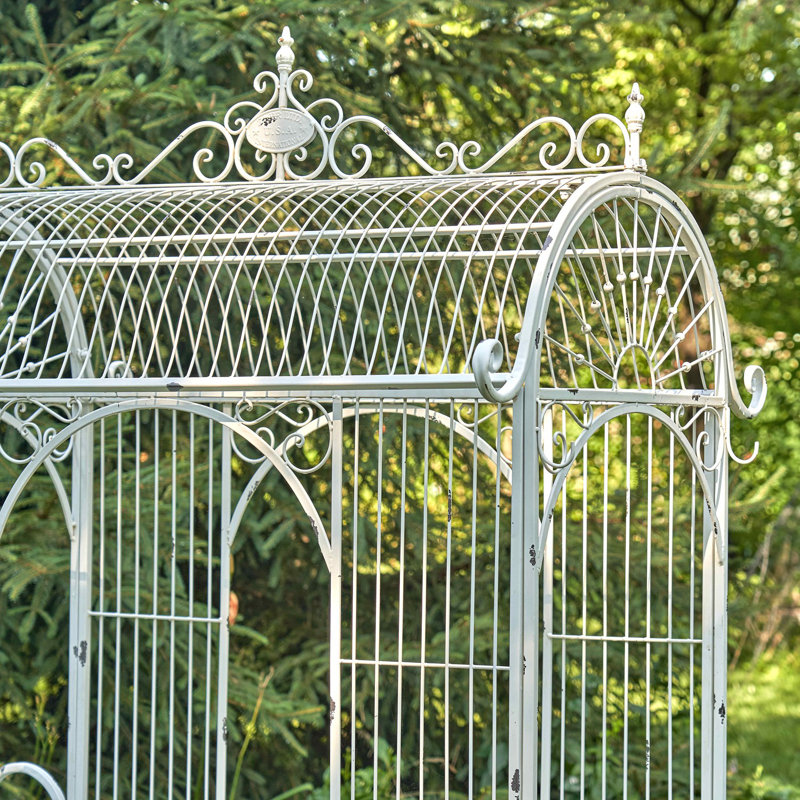 Panier de fleurs "Paris,", art de jardin, Blanc antique