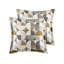 Couette surdimensionnée Queen 8 pièces dorée, inspirée de l'élégance scandinave du milieu du siècle, avec coussins décoratifs en coton et rembourrage amovible de 300 g/m².