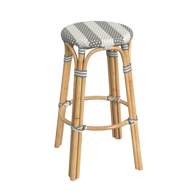 Tabouret de bar et de comptoir en rotin tissé à la main Alastair, Tabouret de bar (siège d'une hauteur de 30 po)