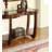 Sofa Table Open Bottom Shelf Glass Insert Top Cocktail Table