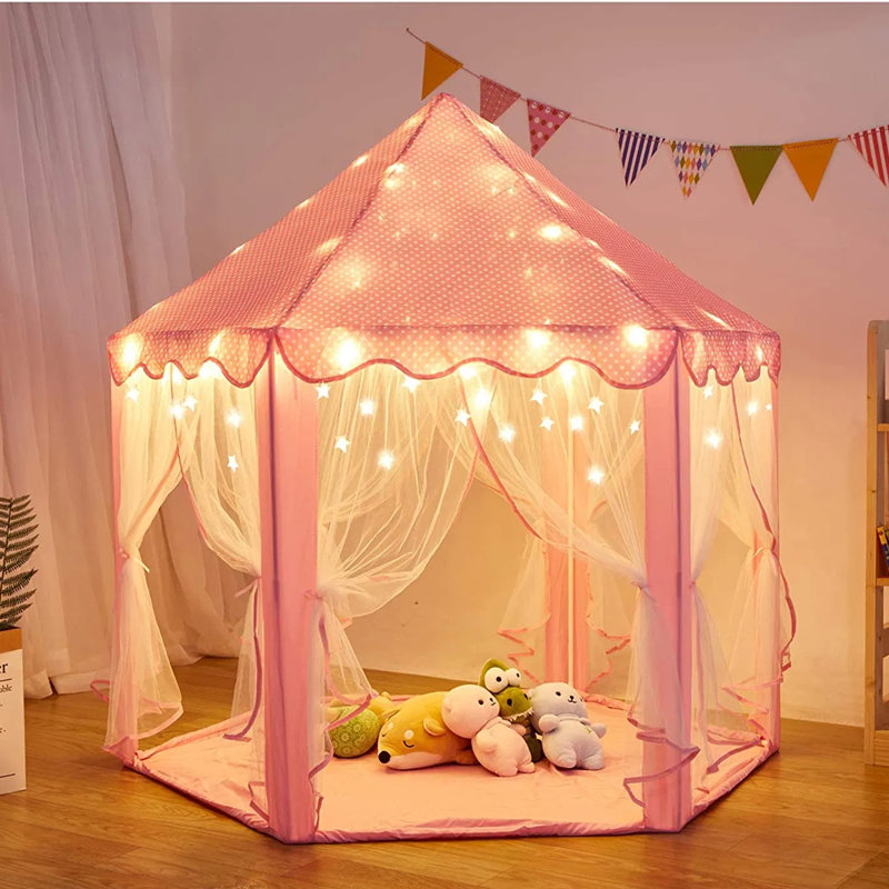 Tente de château de princesse pliante portative pour enfants
