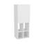 Armoire murale avec lavabo, 1 porte, 5 tablettes, blanc