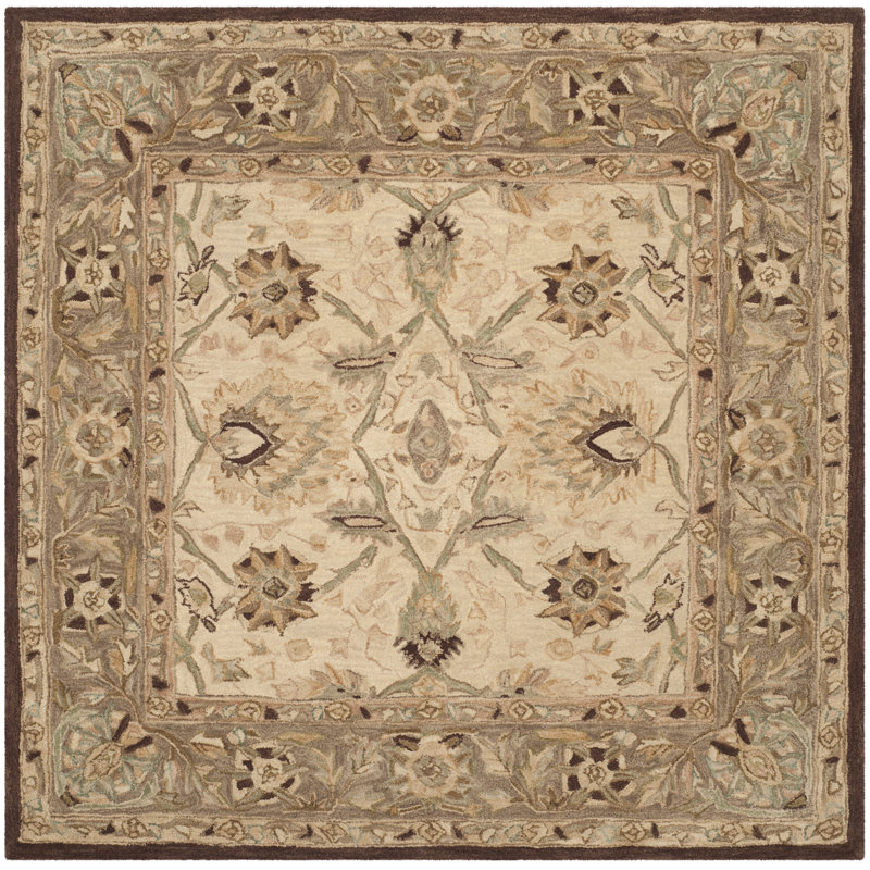 Tingley Hand Tufted Wool Oriental Rug, Square 8'