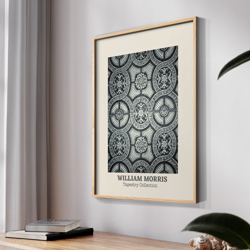 William Morris, reproduction encadrée Cxxxii, Noir, H 14 po x l 11 po