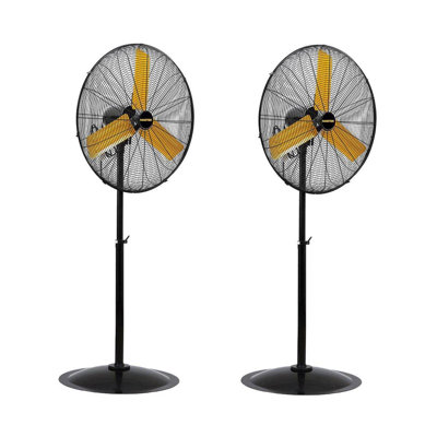 Master Professional 24" High Velocity Oscillating Pedestal Steel Fan (2 Pack)