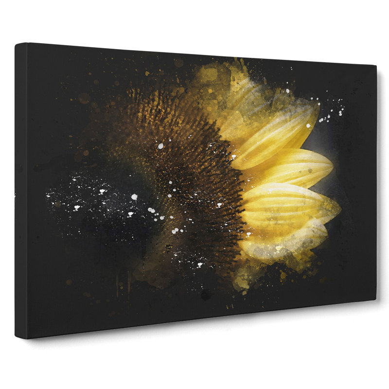 Yellow Sunflower Rising - Wrapped Canvas Print, 35cm H x 50cm W x 3cm D