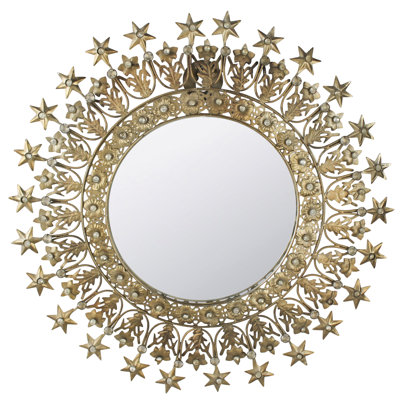 Adenn Brass Frame Starburst Mirror