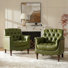 Fauteuil en cuir véritable capitonné l 32 po Orme