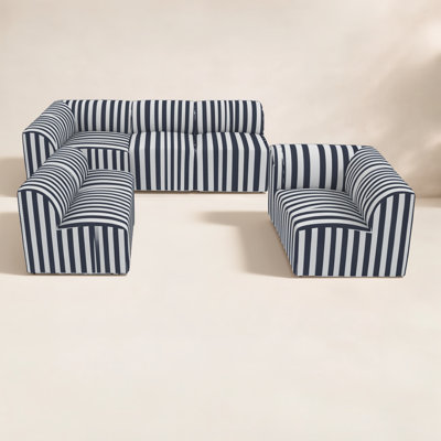 Praia 124" Sunbrella® Modular Outdoor U Sectional