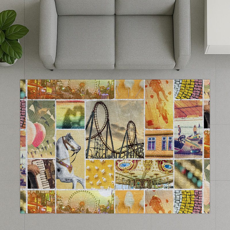 Patchwork Area Rug, Runner 70 x 140 cm