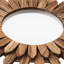 Miroir mural décoratif, miroir mural en bois rustique de 12 pouces, miroirs esthétiques Boho Sunburst pour chambre à coucher, salon, entrée de salle de bain
