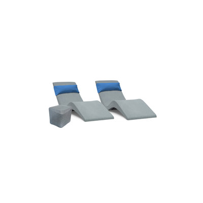 In-Pool Chaise Lounge Set - Two Chaises - Two Headrest Pillows and One in Pool Side Table - for ledges up to 9" inches by Wrought Studio