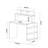 Modern White Study Desk with Wall-Mount Capability, 41.1 x 47.2 x 21.7 inches | 100% Melamine Coated Particle Board, 0.71 inches Thick | Multiple Shelves for Organization, Sleek Design for Home Office and Study Spaces