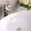 Lavabo de salle de bain ovale en porcelaine vitrifiée blanc