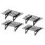 Ensemble de 4 tablettes murales robustes en métal noir mat pour le garage et le rangement utilitaire, 2 niveaux 23,6 po x 35,4 po