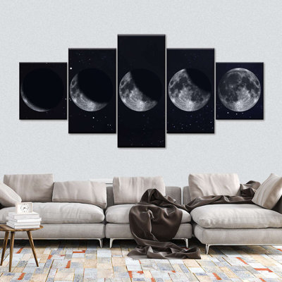 " Moon Phases " 5 - Pieces