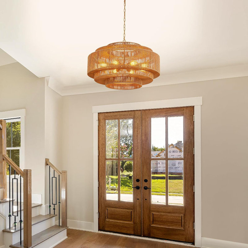 Lustre 8 lumières Boho Coastal