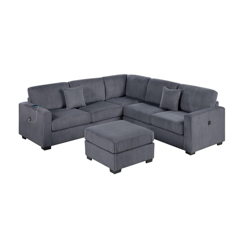 Canapé modulaire avec repose-pieds
