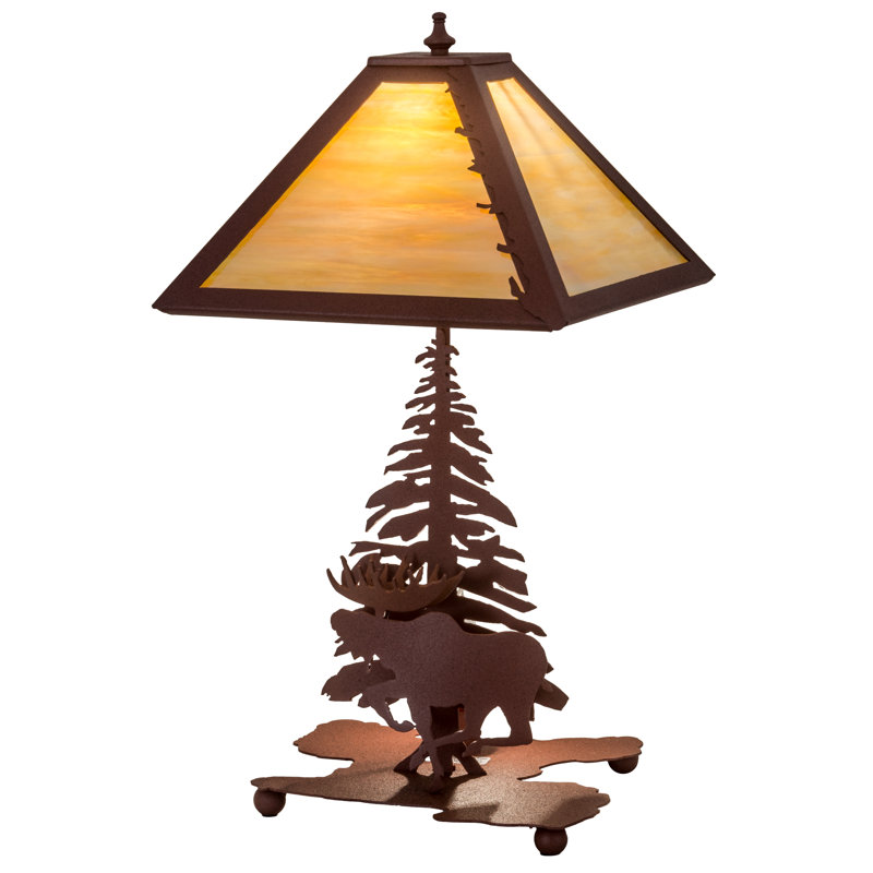 21"H Moose on the Loose Table Lamp, Beige