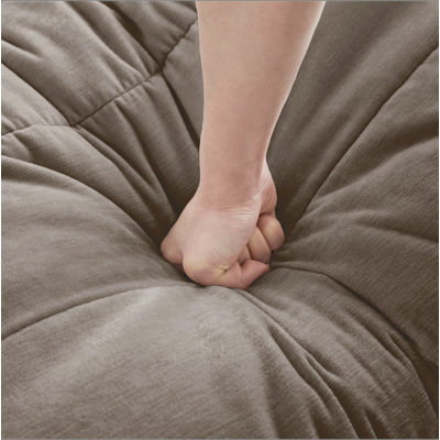 Canapé en forme de U Chenille Cloud, canapé à assise profonde avec repose-pieds amovibles, coussins ronds et coussins de dossier matelassés exquis, pieds de cadre de base encastrés, assemblage facile, convient au salon
