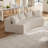 Sectional Sofas | Modern Curved 2-Piece Modular Sofa with 4 Pillows for Living Room Bedroom Office | Corduroy | Standard
