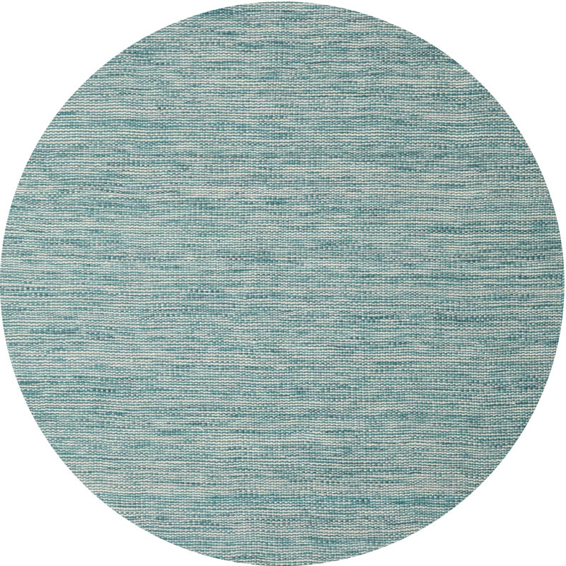 Tapis contemporain bleu, Rond 5 pi