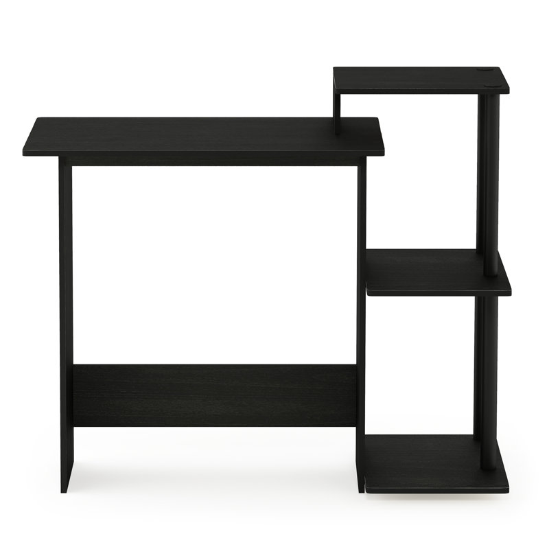 Surrency Rectangular Home Laptop Notebook Computer Desk, Americano/Black