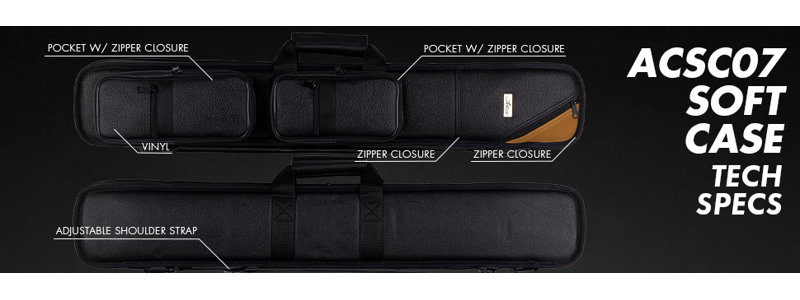 2x4 Textured Soft Pool Cue Case, Black
