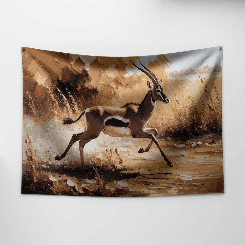 Tapisserie «Wildlife Thomsons Gazelle», 51 po x 60 po