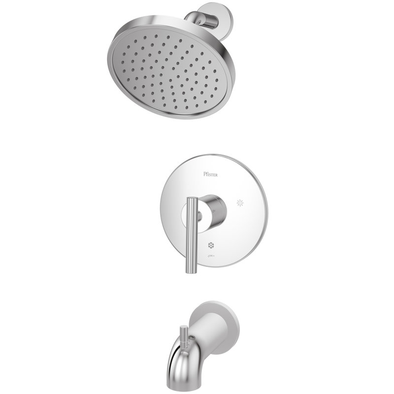 Contempra Pressure-Balanced Tub and Shower Faucet, Polished Chrome