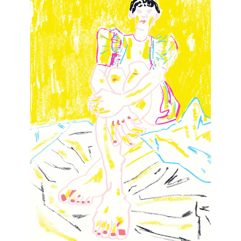 The Girl In The Dress, Yellow, 91.44 cm H x 60.96 cm W