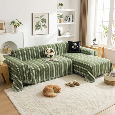 Housse de canapé en chenille épaisse 800GMS, envers en silicone antidérapant, protecteur de mobilier toutes saisons adapté aux animaux de compagnie et aux enfants