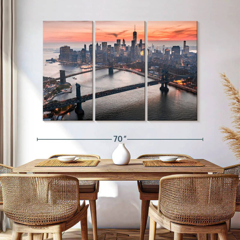 Sireci Dusky NYC Bridge, 42" H x 65" W