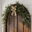 23,6 po branche d'orge artificielle avec nœud en toile de jute, fausse verdure Farmhouse pour porte d'entrée, mur et manteau de cheminée, décor intérieur extérieur, décoration de mariage rustique