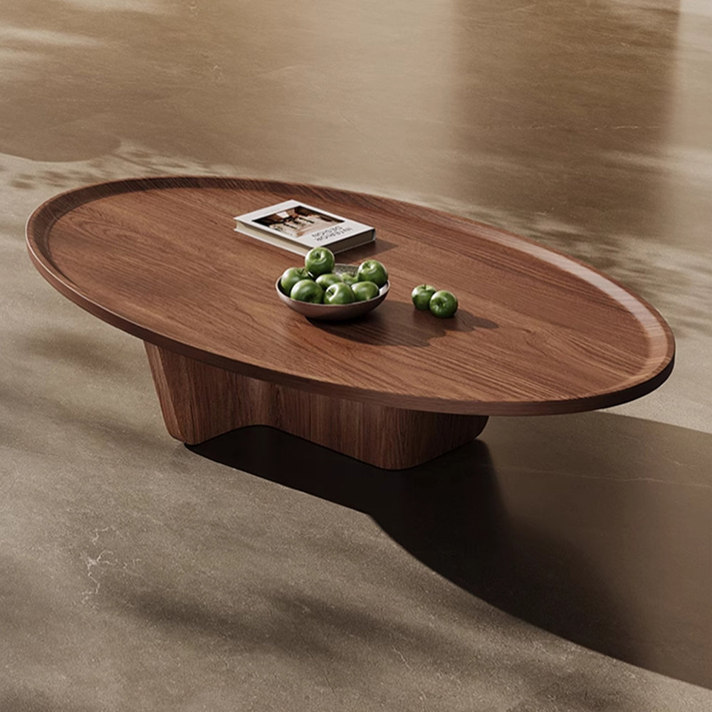 Bkoksety Solid wood oval creative retro tea table | Wayfair