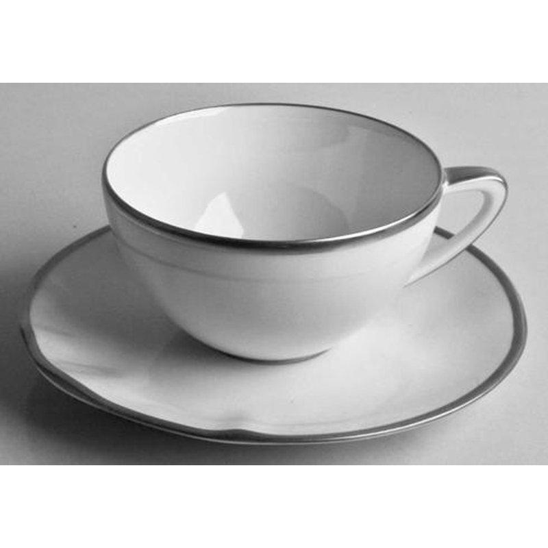 Simply Elegant Porcelain Saucer, Platinum