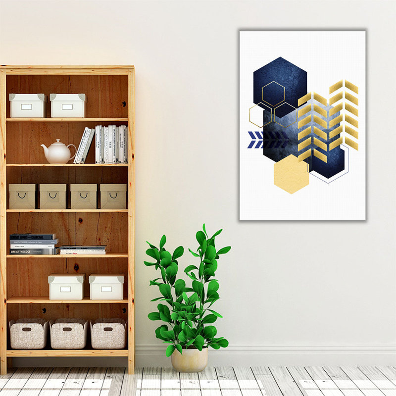 «Geometric Greek Odyssey 1», reproduction d'art sur toile, H 24 po x l 16 po