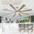 Ceiling Fan With Light, 8 Dual-finish Solid Wood Blades, Quiet Reversible Dc Motor, High Cfm, Remote Control, For Living Rooms & Covered-622773859