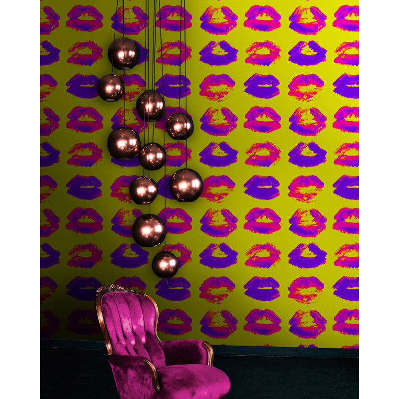 Nouvelle Pop Wallpaper Roll, Yellow/Purple/Pink