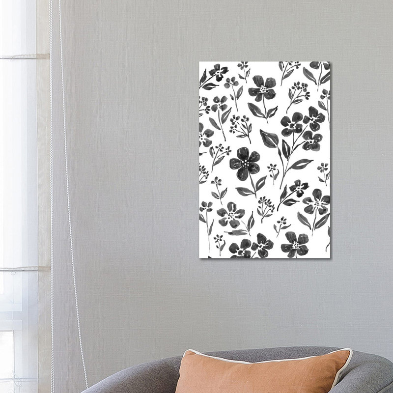 Ink Florals I by Amanda Mcgee - Wrapped Canvas Painting, 66.04 cm H x 45.72 cm W