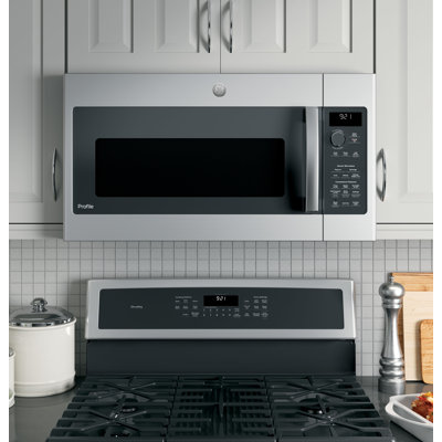 GE Appliances 30.13'' 2.1 cu. ft. 1000 - Watt Recirculating Over-The-Range with Sensor Cooking