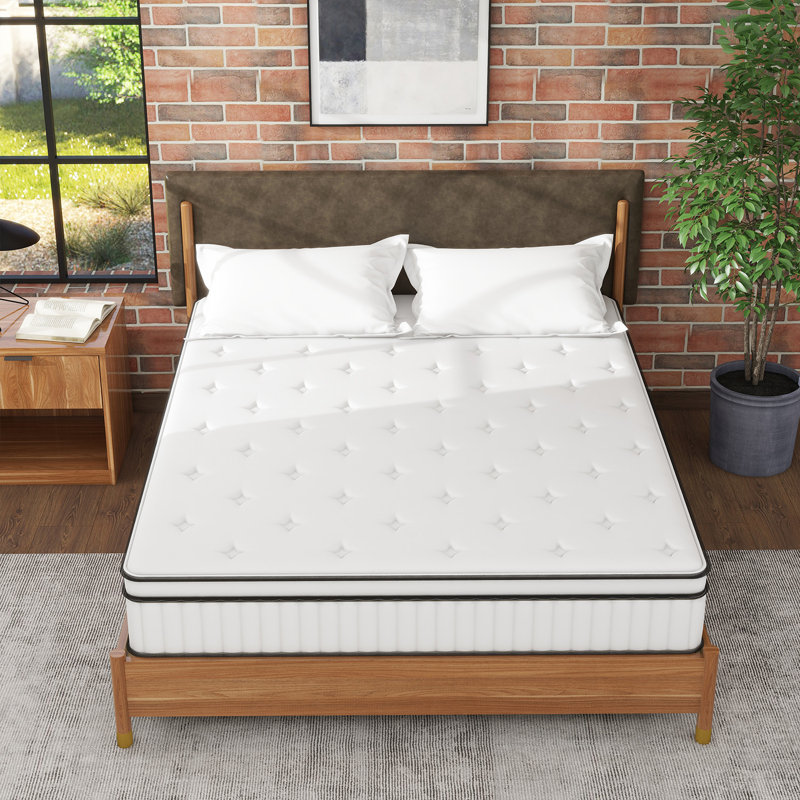 Ringgold 10" Foam and Spring Hybrid Mattress, Medium Firm Feel Durable Support Mattress Bed in a Box, King