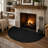 Fireproof Half Round Fireplace Hearth Mat