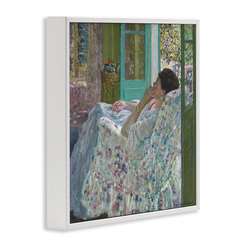 Art classique de la femme encadrée par estampe numérique par one1000paintings, H 17 po x l 17 po