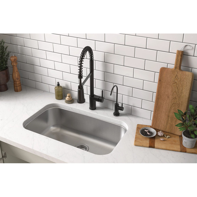 Matte black one-handle high arc beverage faucet, Matte Black