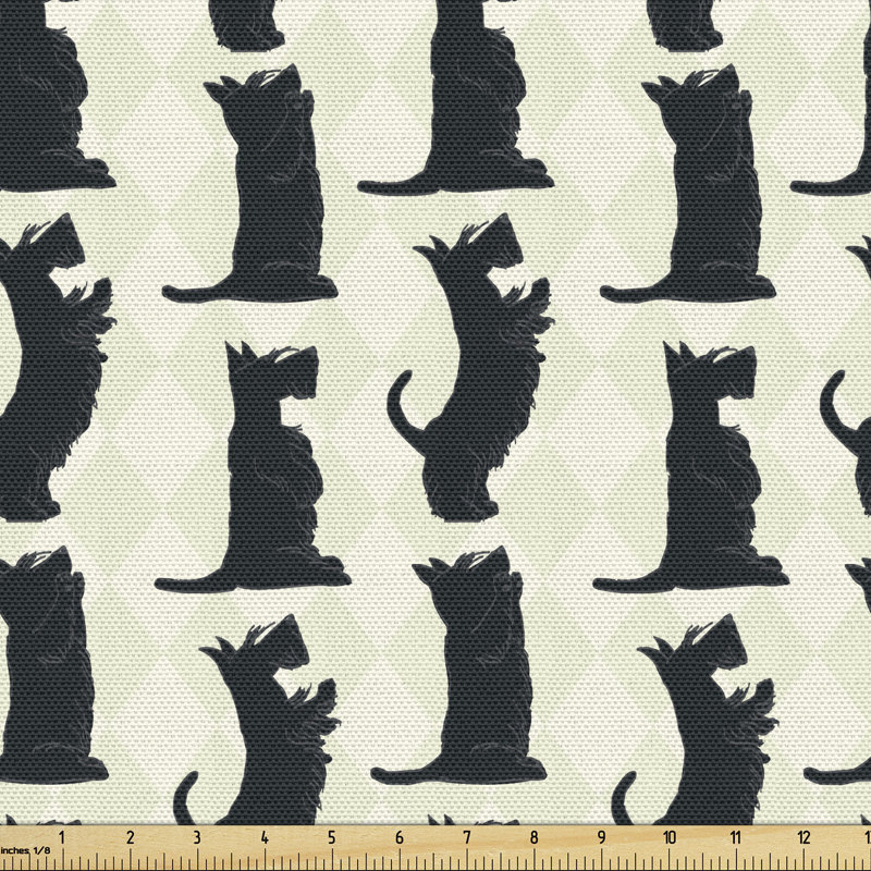 Tissu pour chien Ambesonne Scottie, l 58 po x L 72 po