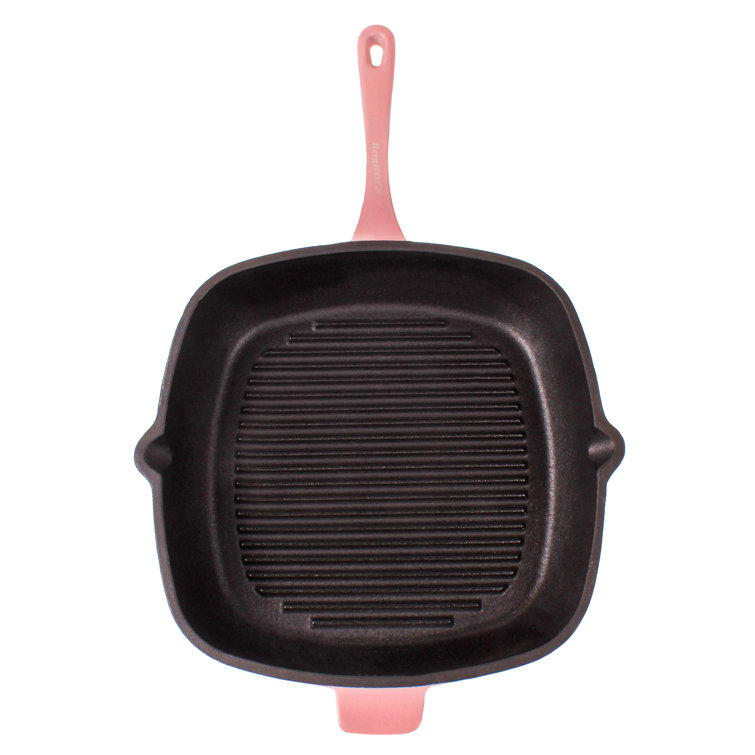 BergHOFF Neo 11 in. Cast Iron Square Grill Pan - Pink