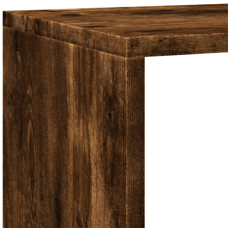 Andreca 143.5 cm H x 143.5 cm W Bookcase, (4 Shelves) 143.5cm H x 143.5cm W x 29cm D, Smoked Oak