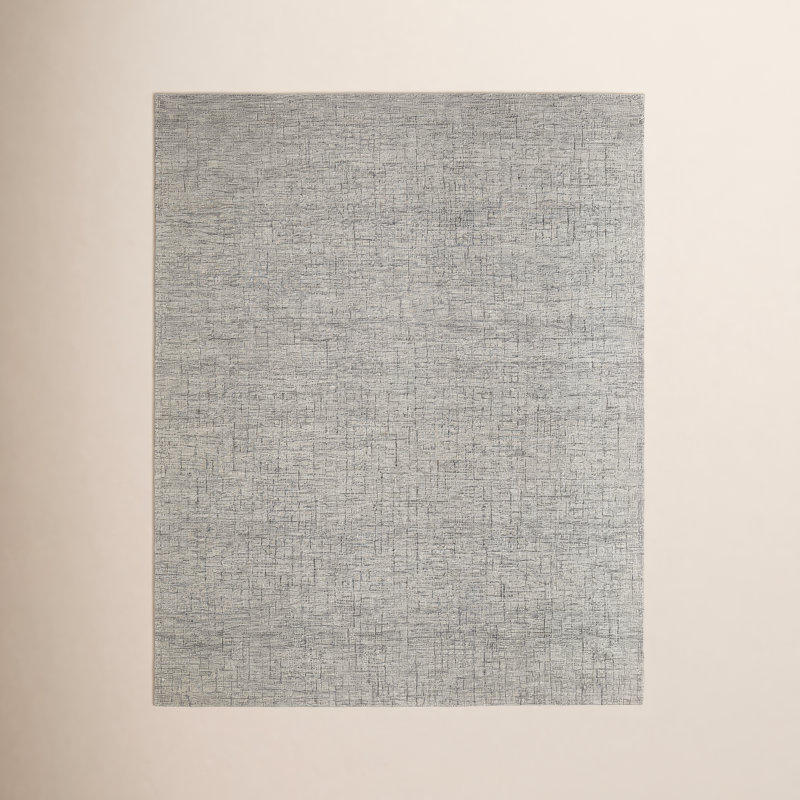 Hodges Hand-Tufted Wool Gray/Taupe/Beige Area Rug, Rectangle 8' x 10'