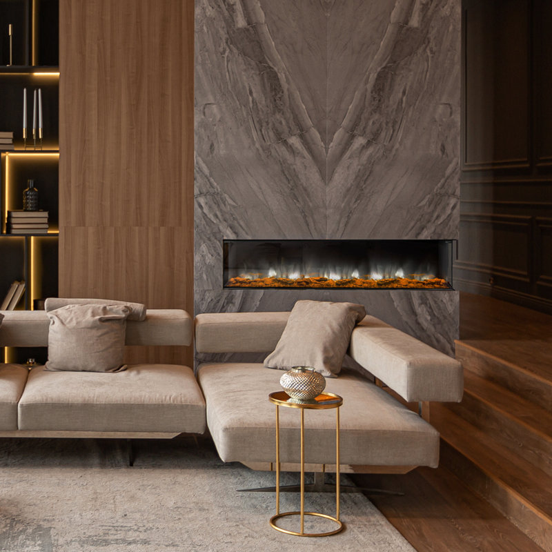 Foyers électriques intelligents multi-côtés Melody Series, H 25 po x l 64,25 po x P 12,75 po